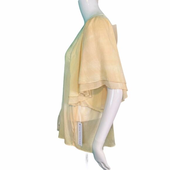 YOUNG FABULOUS & BROKE Flutter Sleeves Tie Dye Top.Size M - Picture 3 of 13